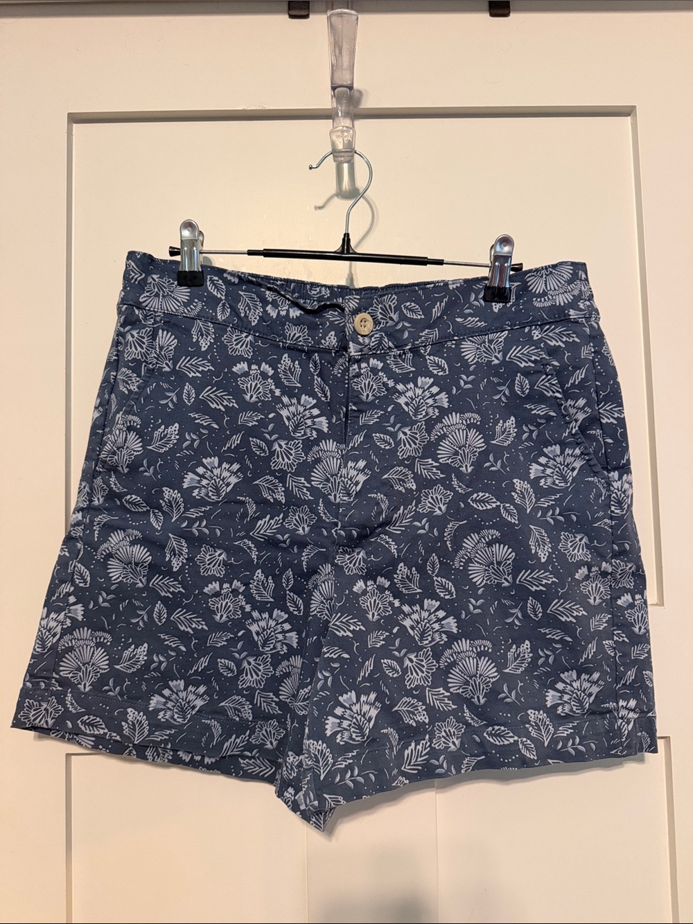 Jach’s Girlfriend Cotton Blend Printed Blue Floral Women’s Shorts Summer